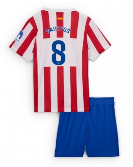 Billige Fotballdrakt Atletico Madrid Pablo Barrios #8 Replika Hjemmedraktsett Barn 2025-26 Kortermet (med bukser)